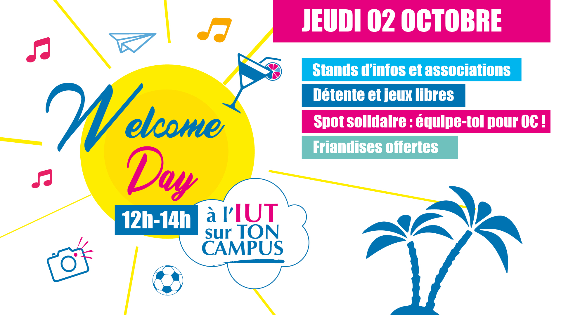 Welcome Day : l'événement d'accueil pour tous.tes les étudiant.e.s de l'IUT