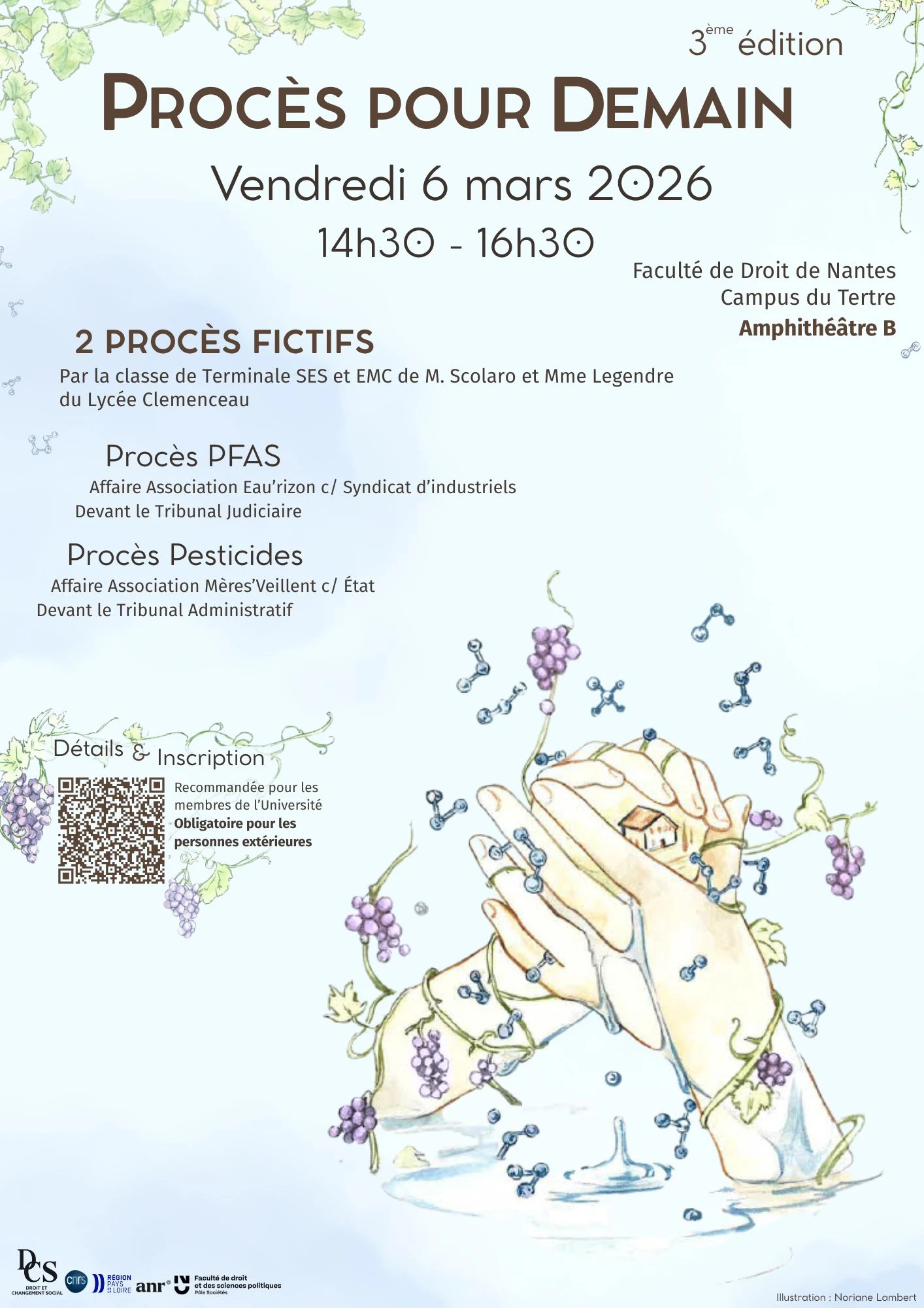 3e éd. Procès pour Demain, les procès fictifs sur la responsabilité et santé environnementales