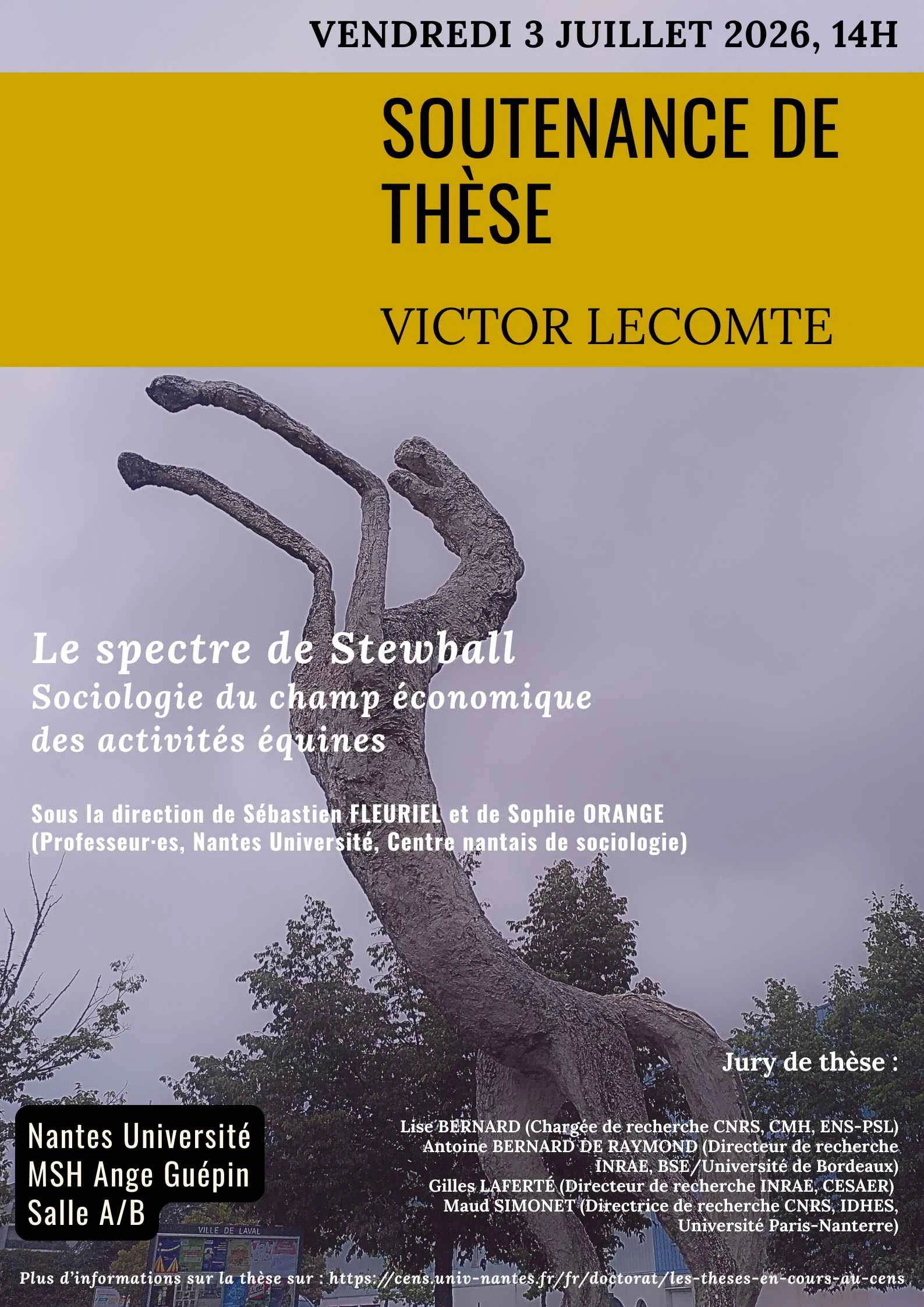 Affiche soutenance thèse Victor Lecomte 03 juillet 2026