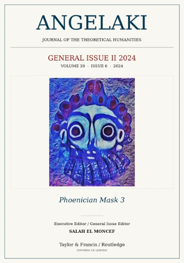 Angelaki, volume 29, issue 6 (2024), General Issue II. Cover artwork: Phoenician Mask 3, Salah el Moncef.