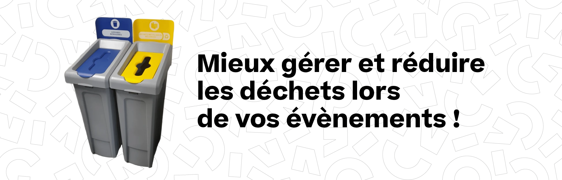 bandeau poubelles de tri sélectif