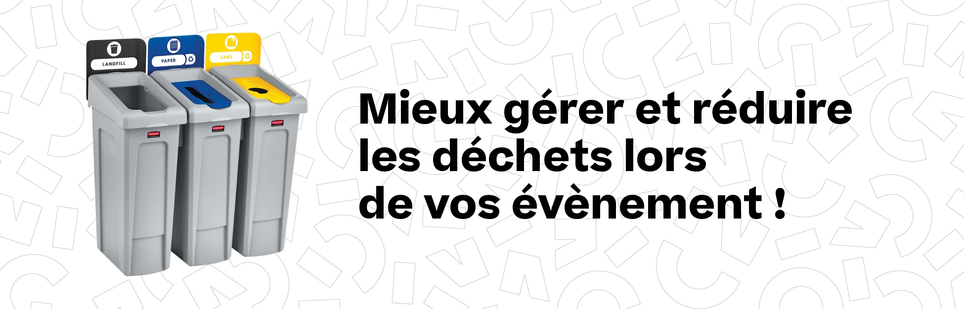 bandeau poubelles de tri sélectif
