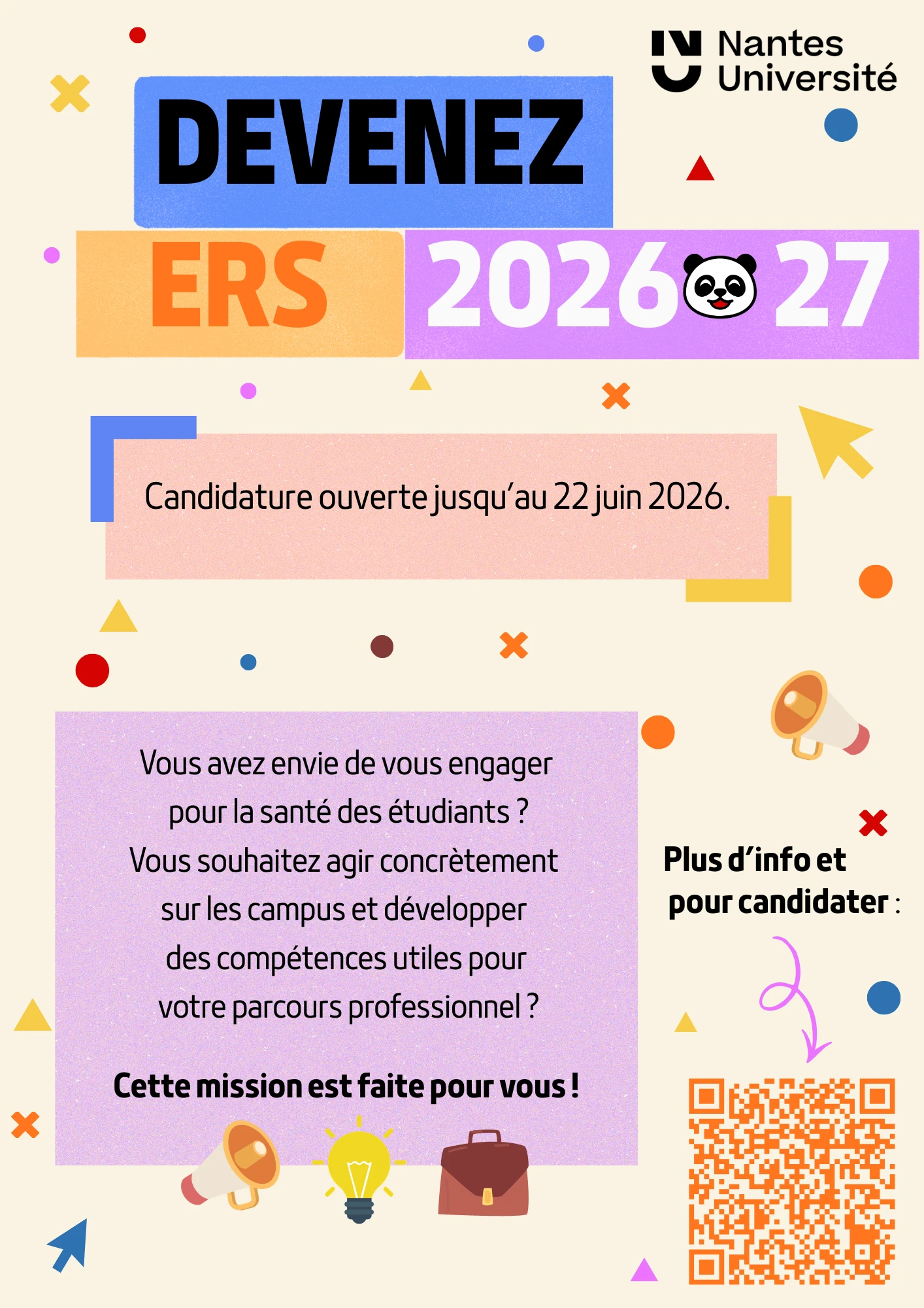 Recrutement des Étudiants Relais Santé (ERS) 2026-2027