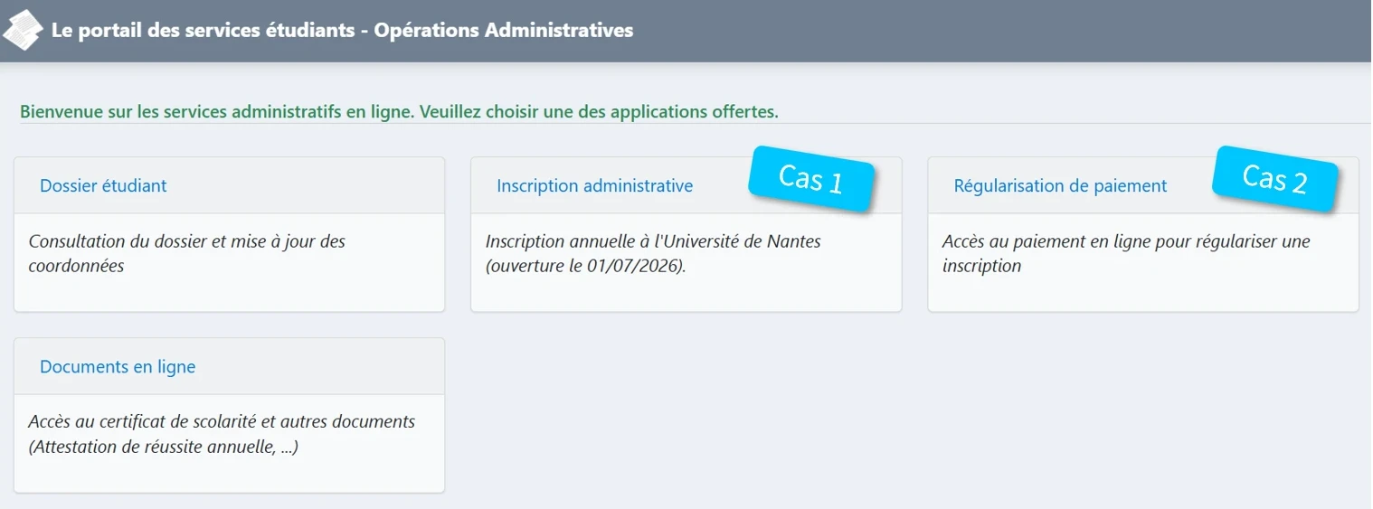 Paiement des droits universitaires
