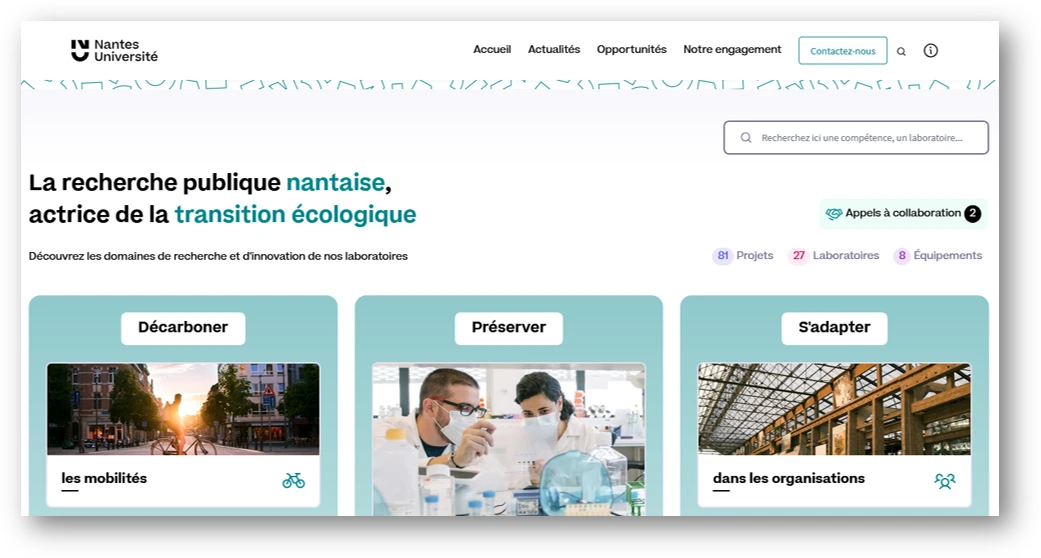 capture ecran portail transition eco