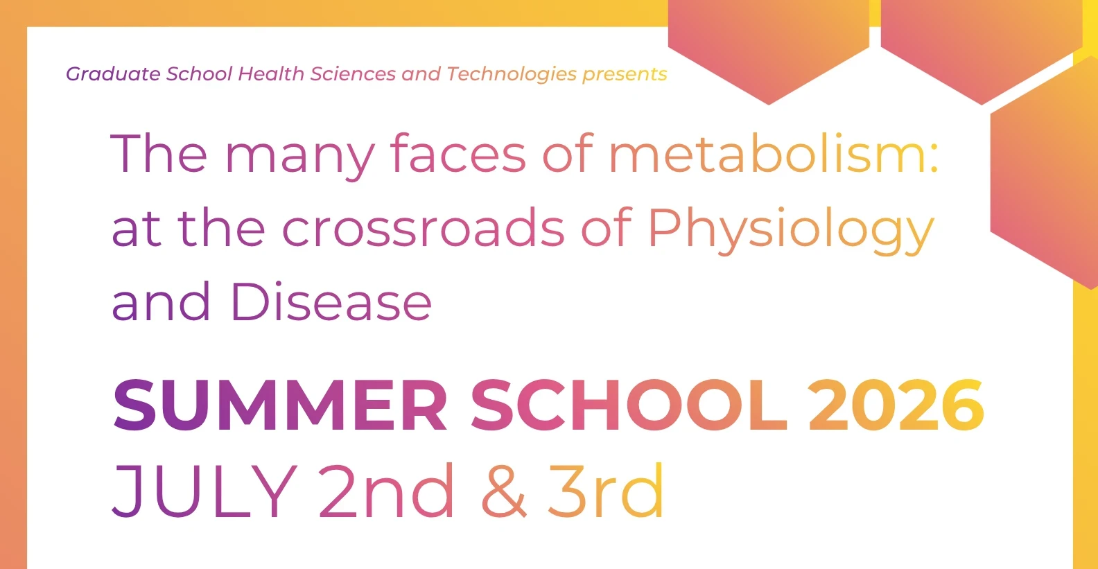 Affiche summer school 2026