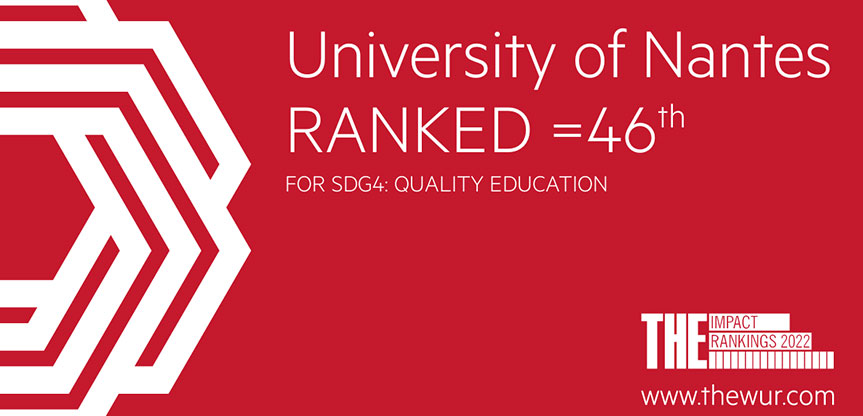 Times Higher Education 2022 : Nantes Université maintient sa place dans le classement dédié à l’impact social et économique